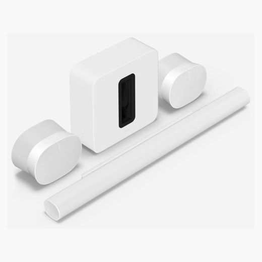 Sonos biopaket med soundbar, subwoofer och surroundhögtalare